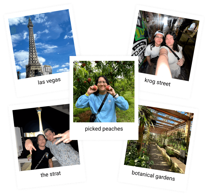 Collage of Jessie's travel photos