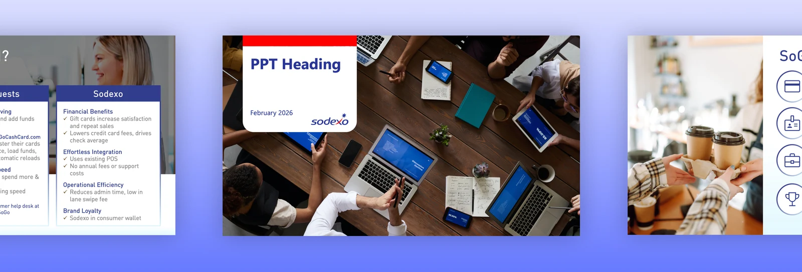 Sodexo presentation slide designs